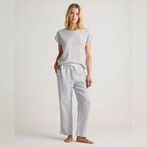 Quince 100% European Linen Pajama Set Size Small
